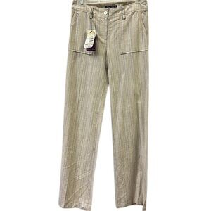 Mind Bridge Striped Patch Pocket Wide Leg Imported Trousers Pants 55 US Size 4